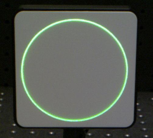 Skizze: Green Laser Light from an Axicon at L = 355.6mm